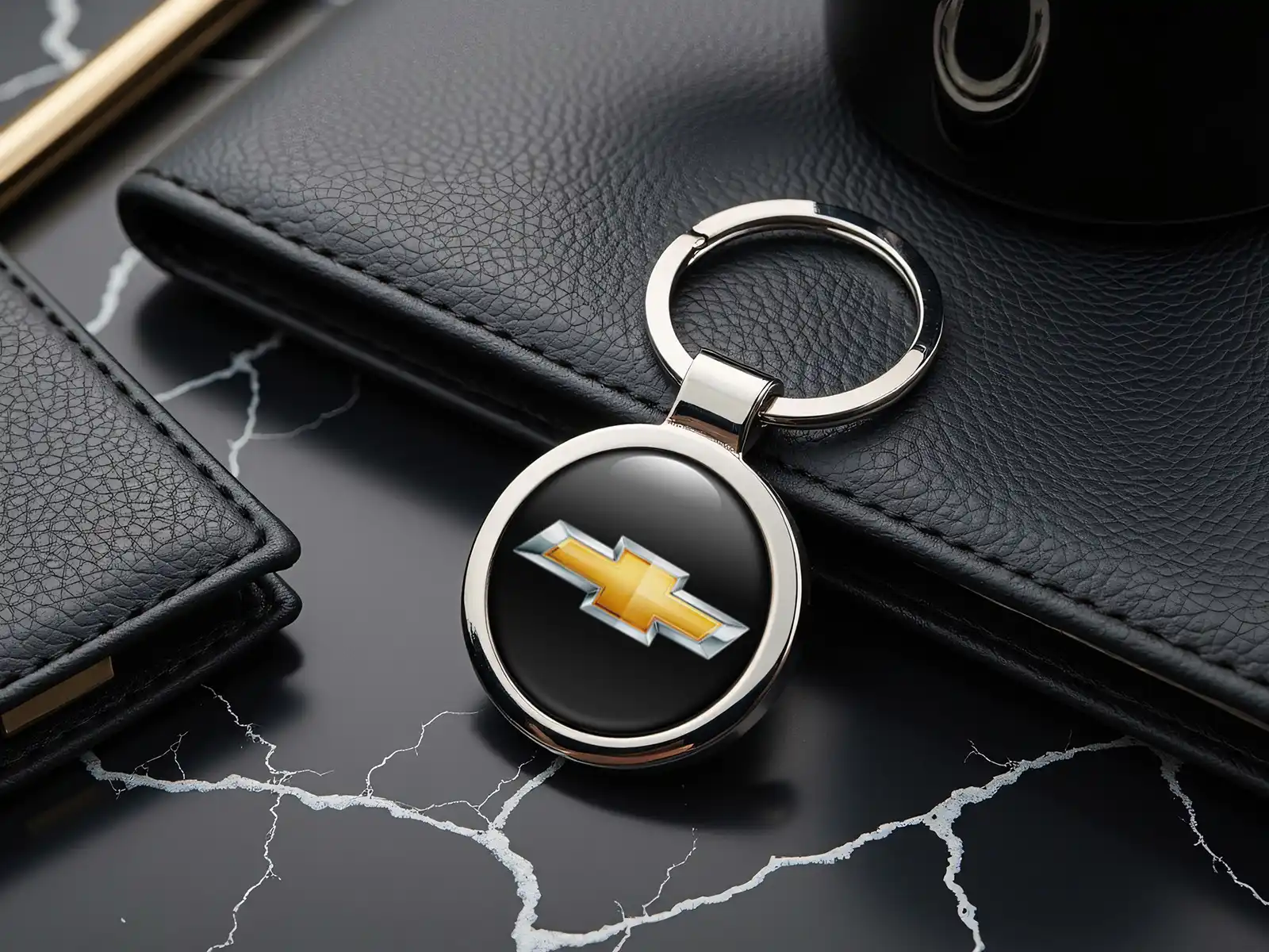 Chevrolet  Anelli Chiave Uomo Acciaio Inox Struttura Minimal